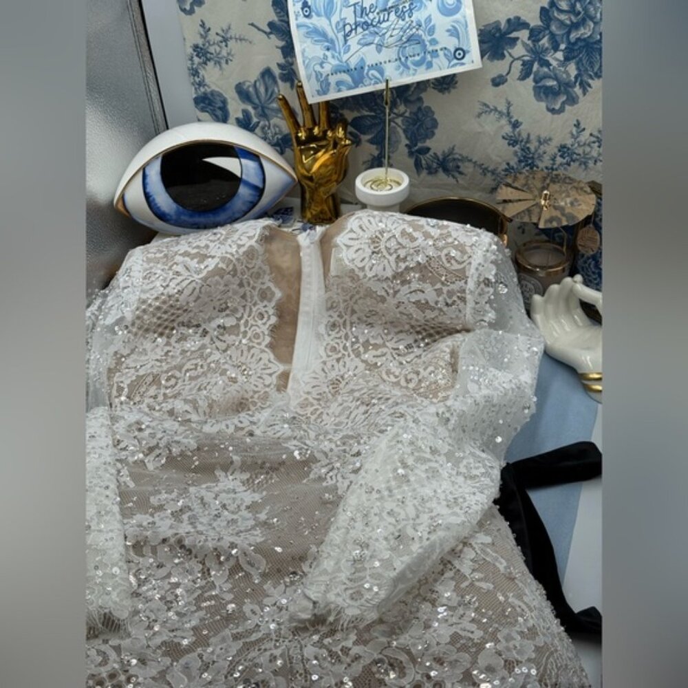 🆕 BRONX & BANCO 🧿 NWOT Isa Long Sleeve Mini Dress, with Bow - Sz M / US 6 - Picture 14 of 16